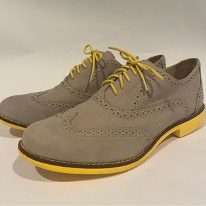 Cole Haan Gramercy Gray Yellow Suede Oxford | Size:9 | NBW